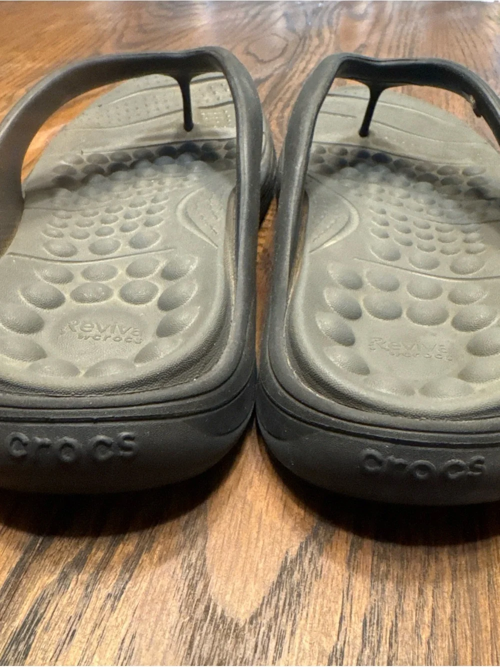 Croc Flip Flop Sandals Black/Gray size 11 M